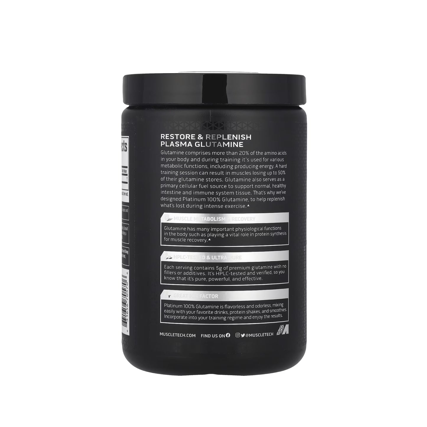 MuscleTech Platinum %100 L-Glutamin Tozu - Saf Aromasız Formül - 300 g