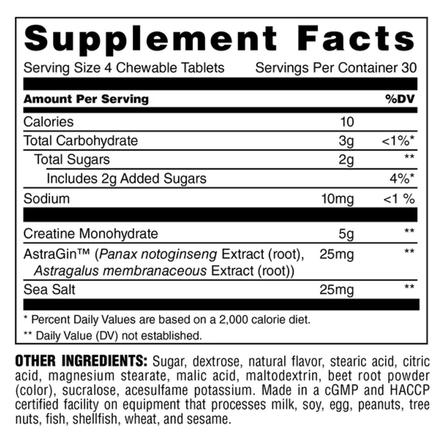 Animal Creatine Performance Chews Grape 120 Chewable Tablets