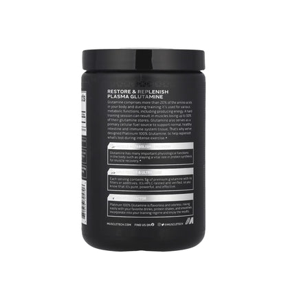MuscleTech Platinum %100 L-Glutamin Tozu - Saf Aromasız Formül - 300 g