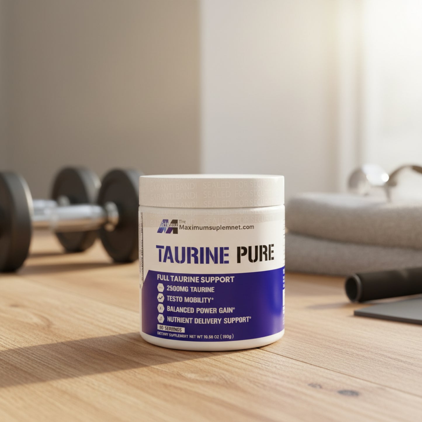 Maximum Supplement Taurine Pure 2500 mg Saf Taurin Tozu 60 Servis