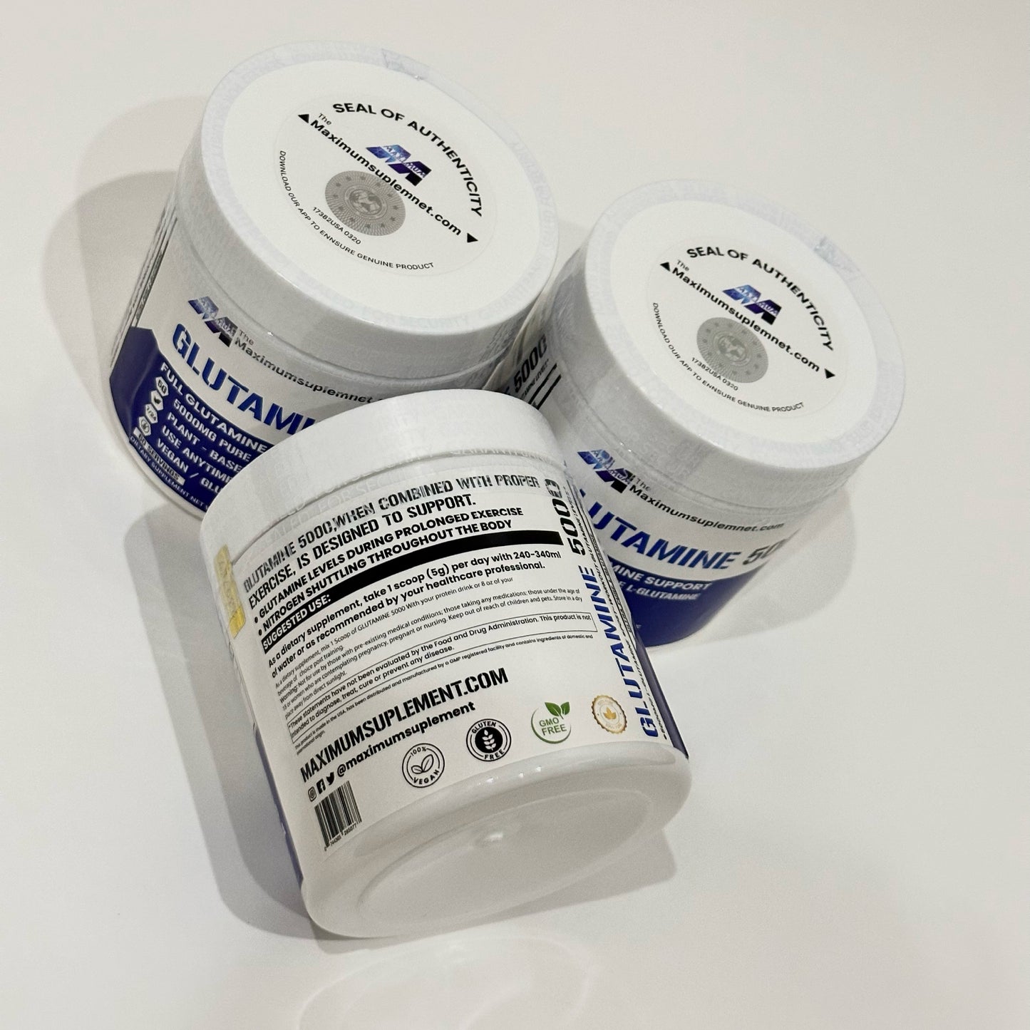 Maximumsuplement 5000 mg Saf L-Glutamin Tozu – 60 Servis