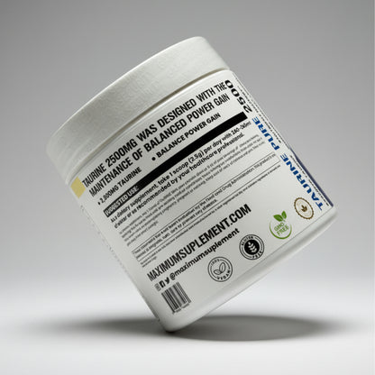 Maximum Supplement Taurine Pure 2500 mg Saf Taurin Tozu 60 Servis