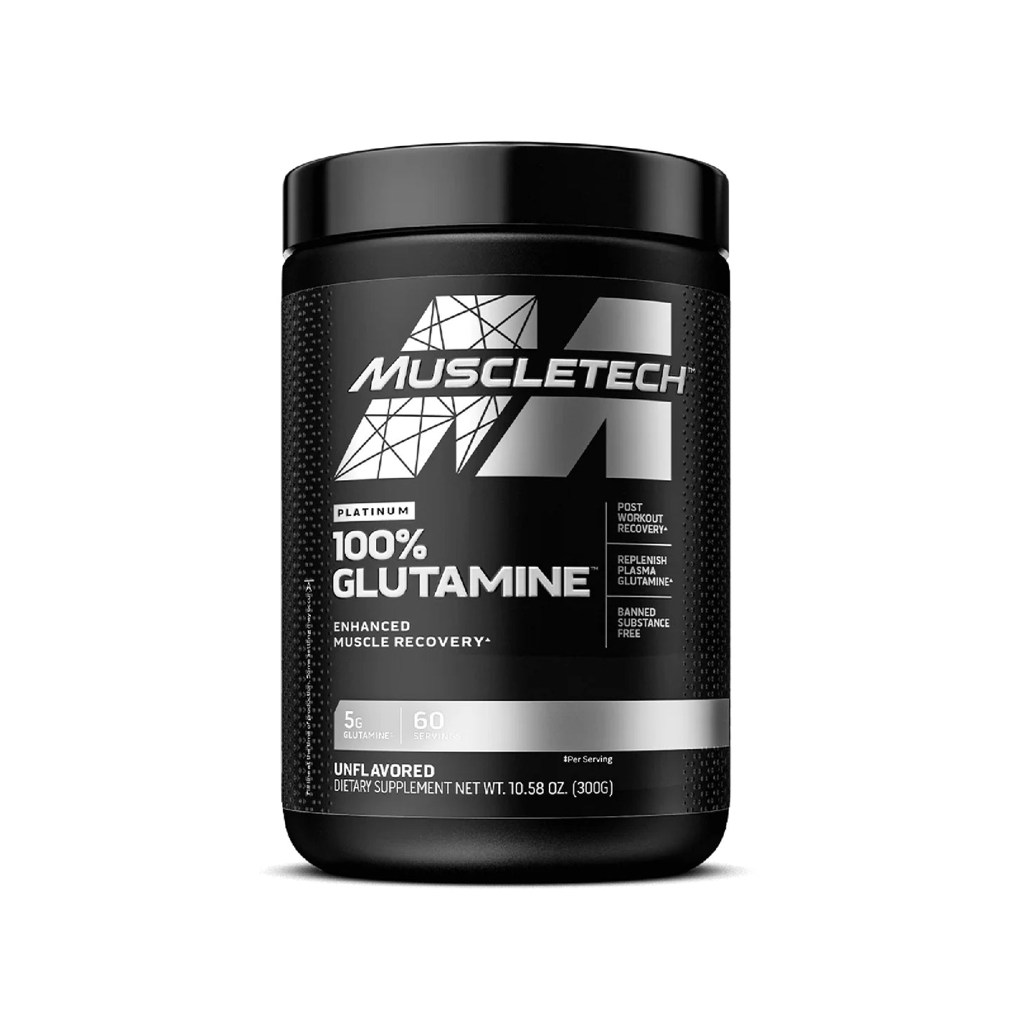 MuscleTech Platinum %100 L-Glutamin Tozu - Saf Aromasız Formül - 300 g