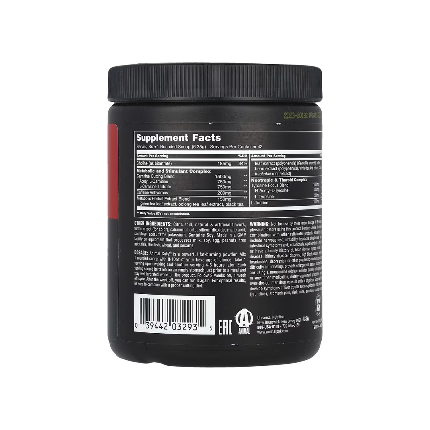 Animal Advanced Cuts – Termojenik Yağ Yakıcı Toz Form (239 g)