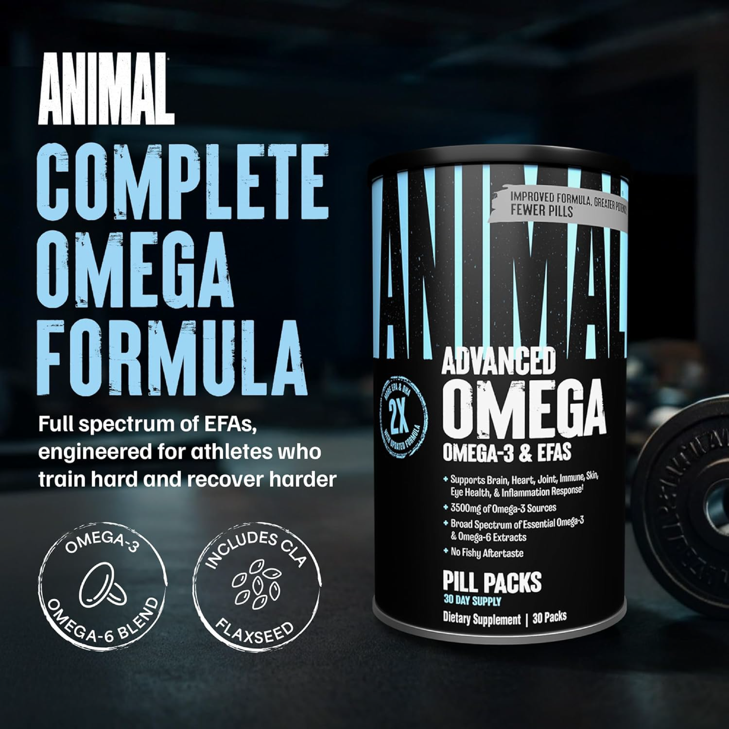 Animal Advanced Omega Gelişmiş Omega-3 & EFA Yağ Asidi Desteği 30 Pill Packs