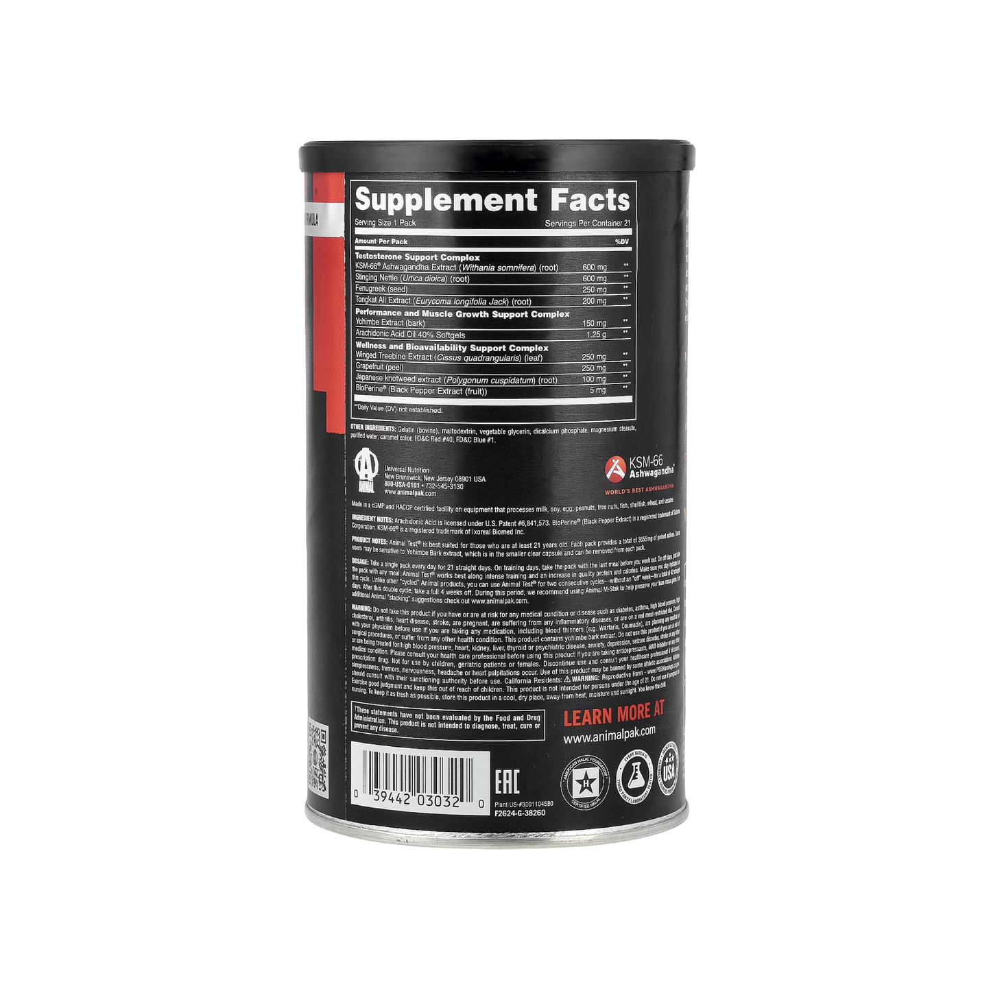 Animal, Advanced Test® / İleri Seviye Testosteron Güçlendirici 21 Packs