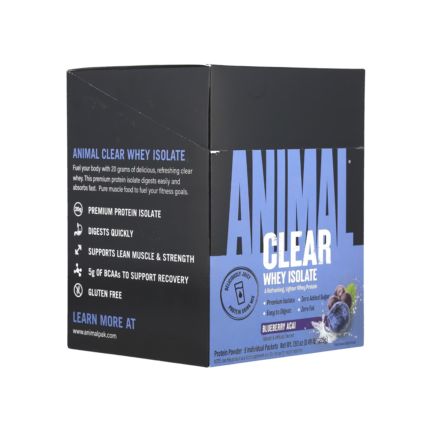 Animal Clear Whey Isolate Saf İzole Protein Tozu (500 g)