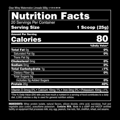 Animal Clear Whey Isolate Saf İzole Protein Tozu (500 g)