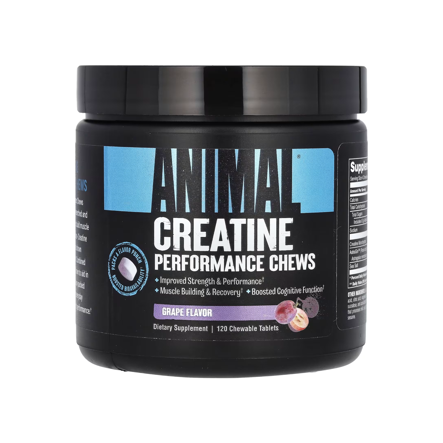 Animal Creatine Performance Chews Grape 120 Chewable Tablets