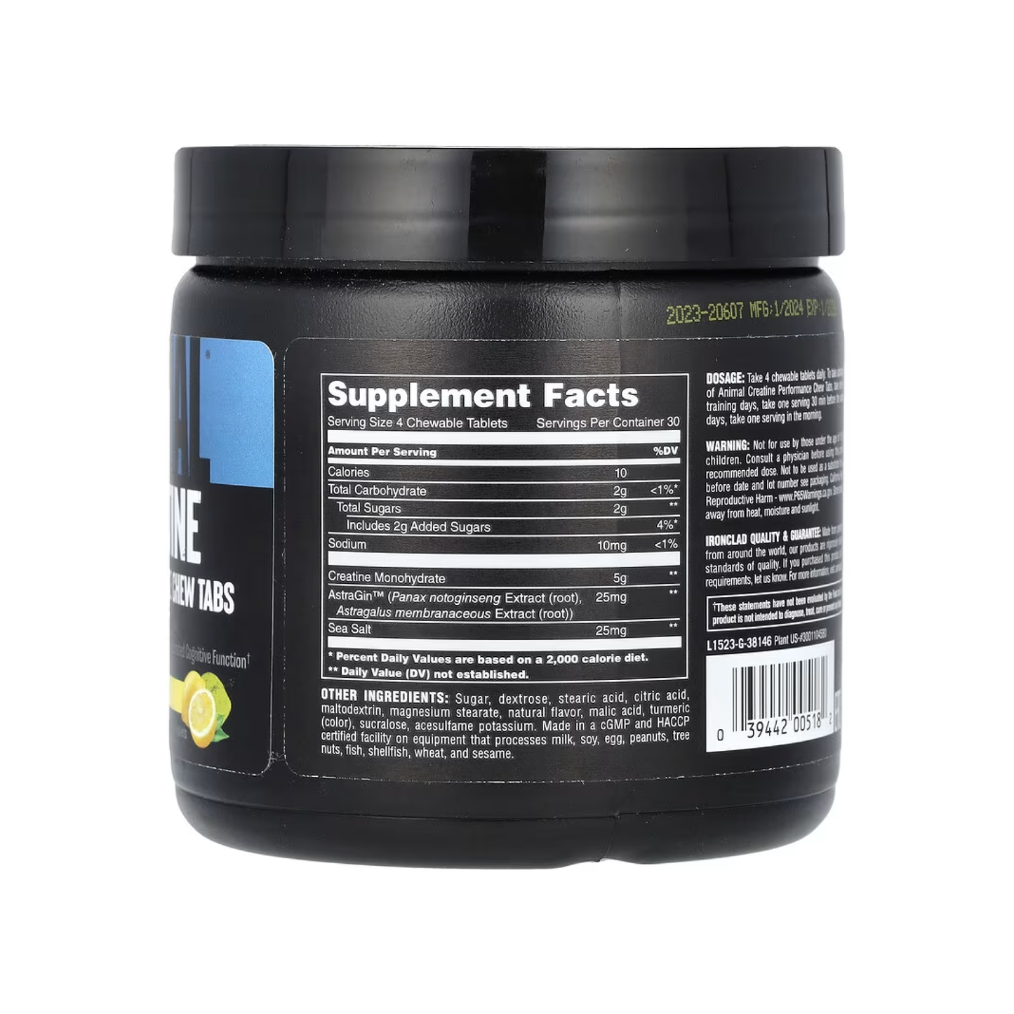 Animal Creatine Performance Chews Grape 120 Chewable Tablets