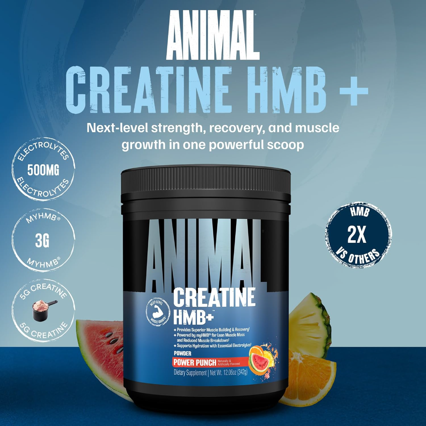 Animal Creatine HMB+™ Powder Power Punch (342 g)