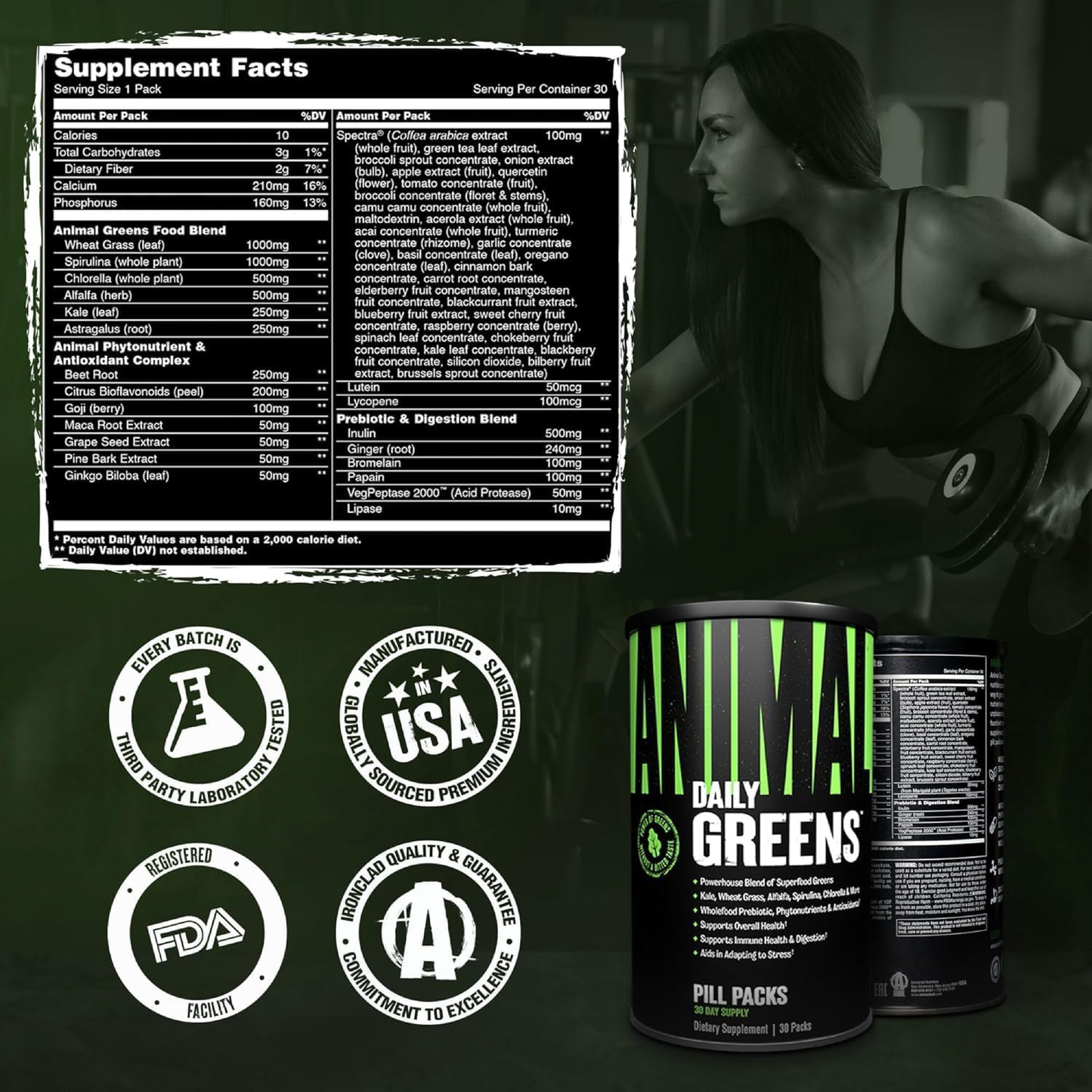 Animal Daily Greens 30 Pill Packs