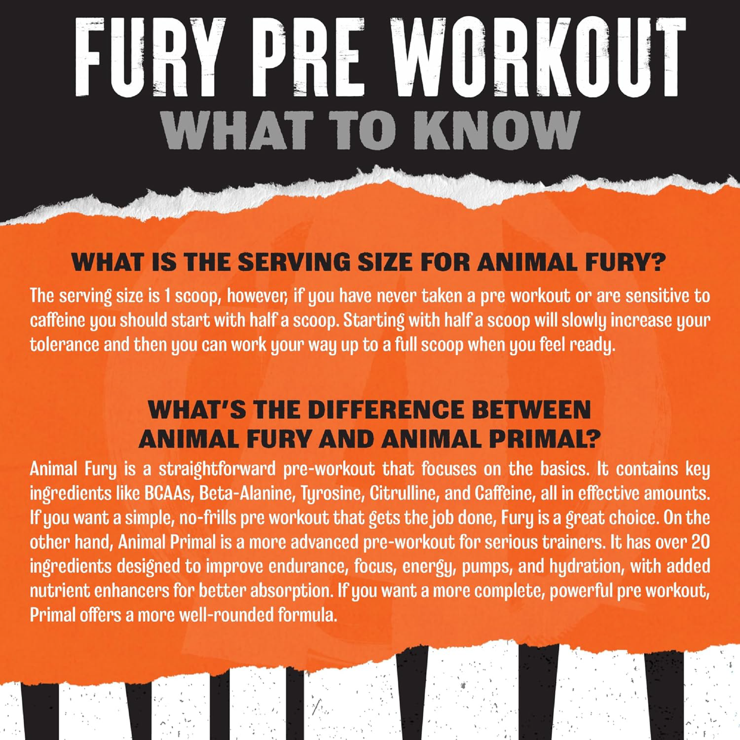 Animal Fury® Essentials Pre Workout  (495 g)