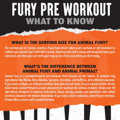 Animal Fury® Essentials Pre Workout  (495 g)