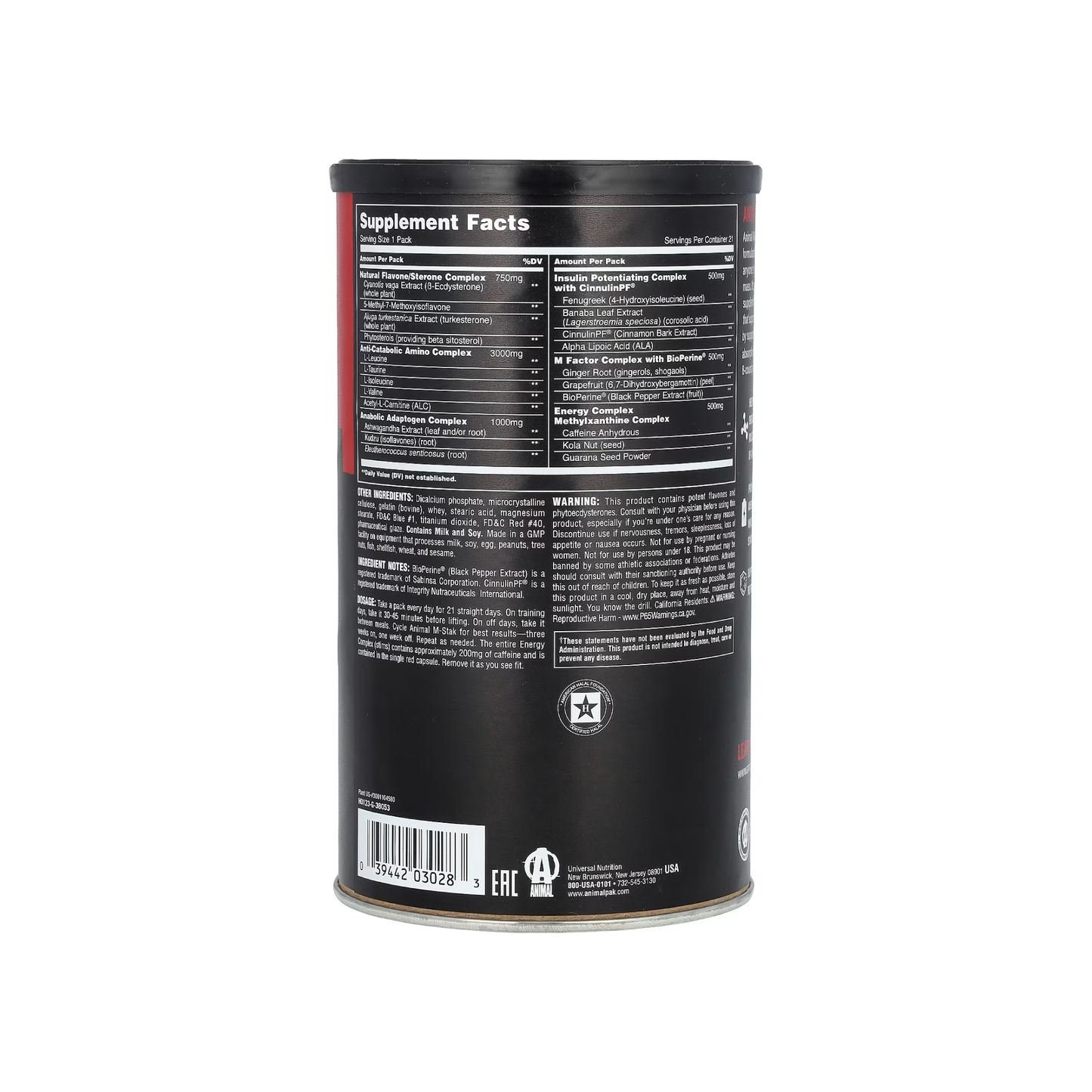 Animal M-Stak – Anabolik Kütle Artırıcı Takviye 21 Pill Packs