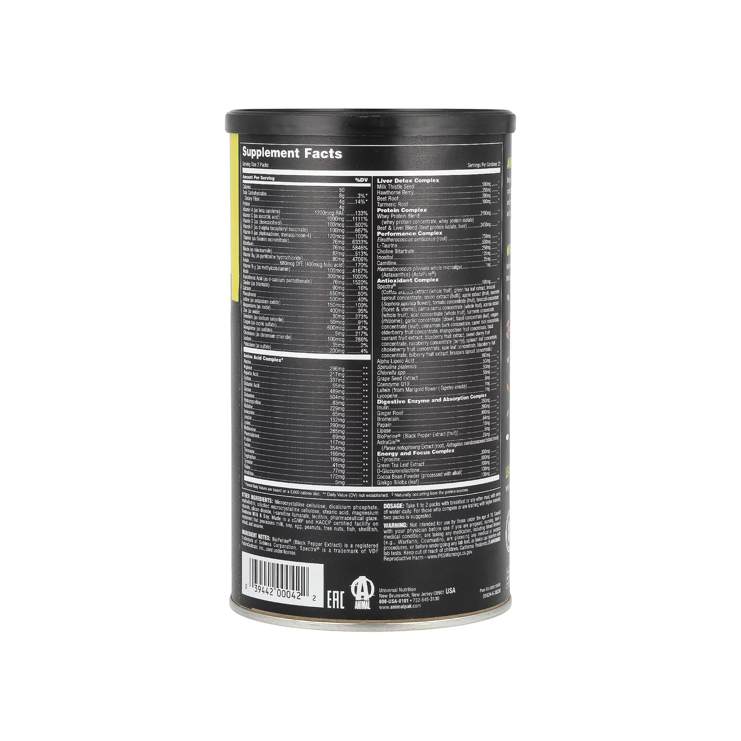 Animal Pak® – Sporcu Multivitamin & Performans Desteği 44/30 PILL PACKS