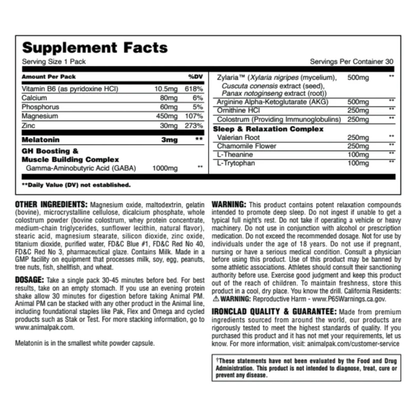 Animal, PM® Sleep & Nighttime Recovery, 30 Packs