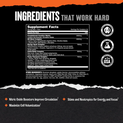 Animal Pump Pre-Workout ( Kreatinli ) Pill Packs / 30 Packs