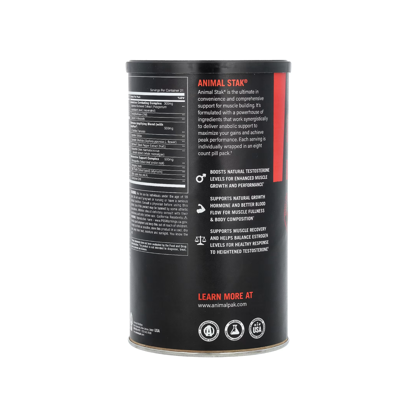 Animal Stak Hormone Booster All-In-1 Pill Packs – Testosteron & Hormon Desteği 21 Packs