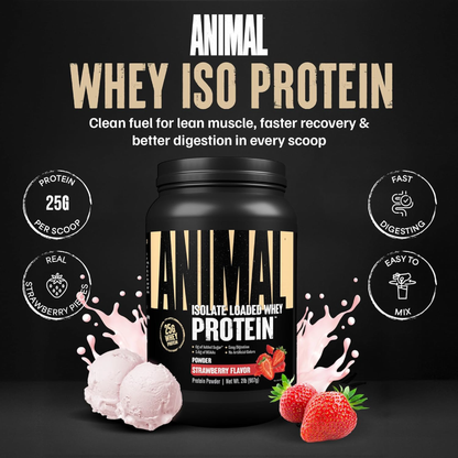 Animal Isolate Whey  İzole Protein Tozu Yüksek Saflık (540 g, 907 g, 1.81 kg)