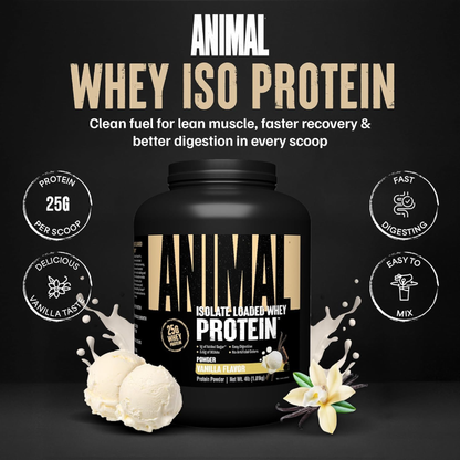 Animal Isolate Whey  İzole Protein Tozu Yüksek Saflık (540 g, 907 g, 1.81 kg)