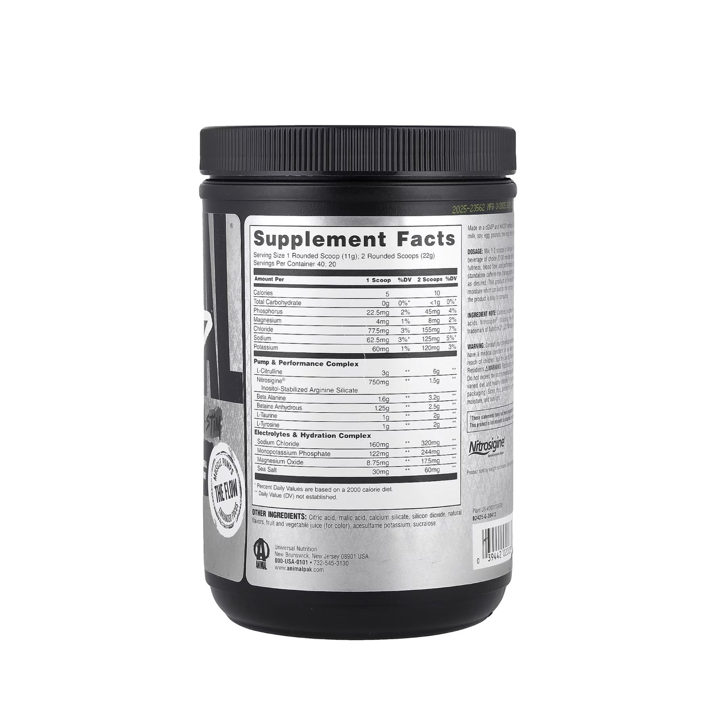 Animal, Pump™ Pre-Workout, Non-Stim 40 Service