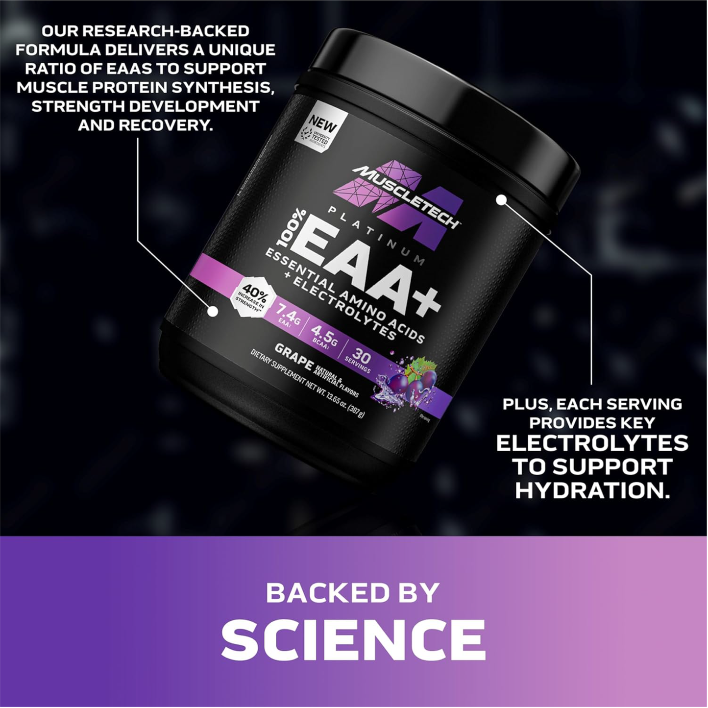 MuscleTech Platinum %100 EAA (Esansiyel Amino Asit) Tozu - 387g