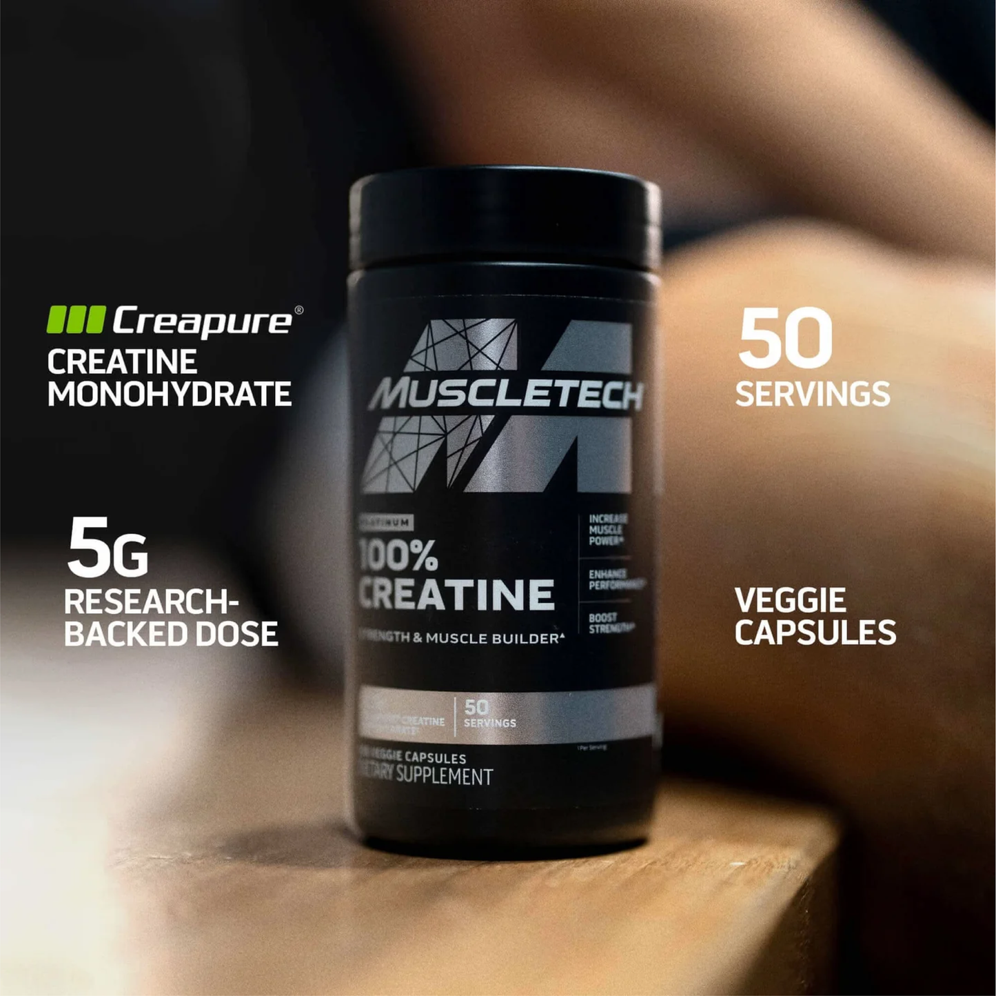 MuscleTech Platinum %100 Kreatin Monohidrat Vejetaryen Kapsül - 100 Capsül