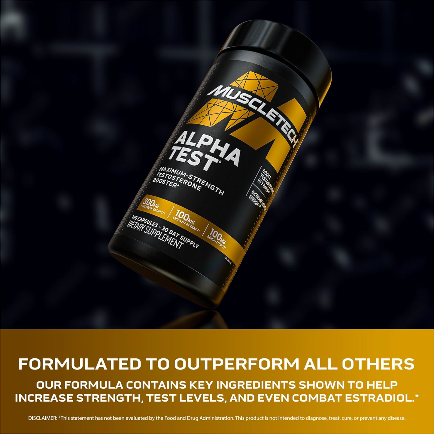 MuscleTech, AlphaTest™ Testosteron Takviyesi Capsules Formül