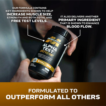 MuscleTech, AlphaTest™ Extreme, 12X Testosteron Destekleyici
