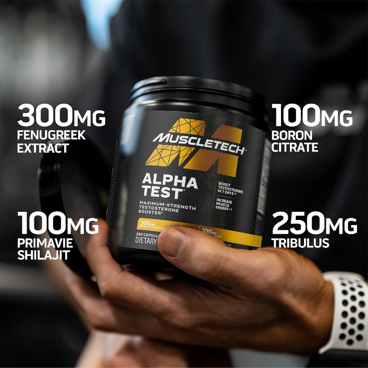 MuscleTech, AlphaTest™ Testosteron Takviyesi Capsules Formül