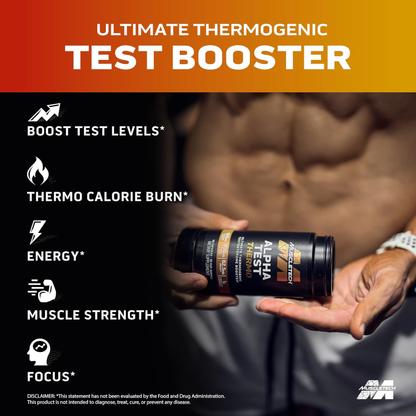 MuscleTech, AlphaTest™ Thermo, 90/180 Capsules | Testosteron & Yağ Yakıcı