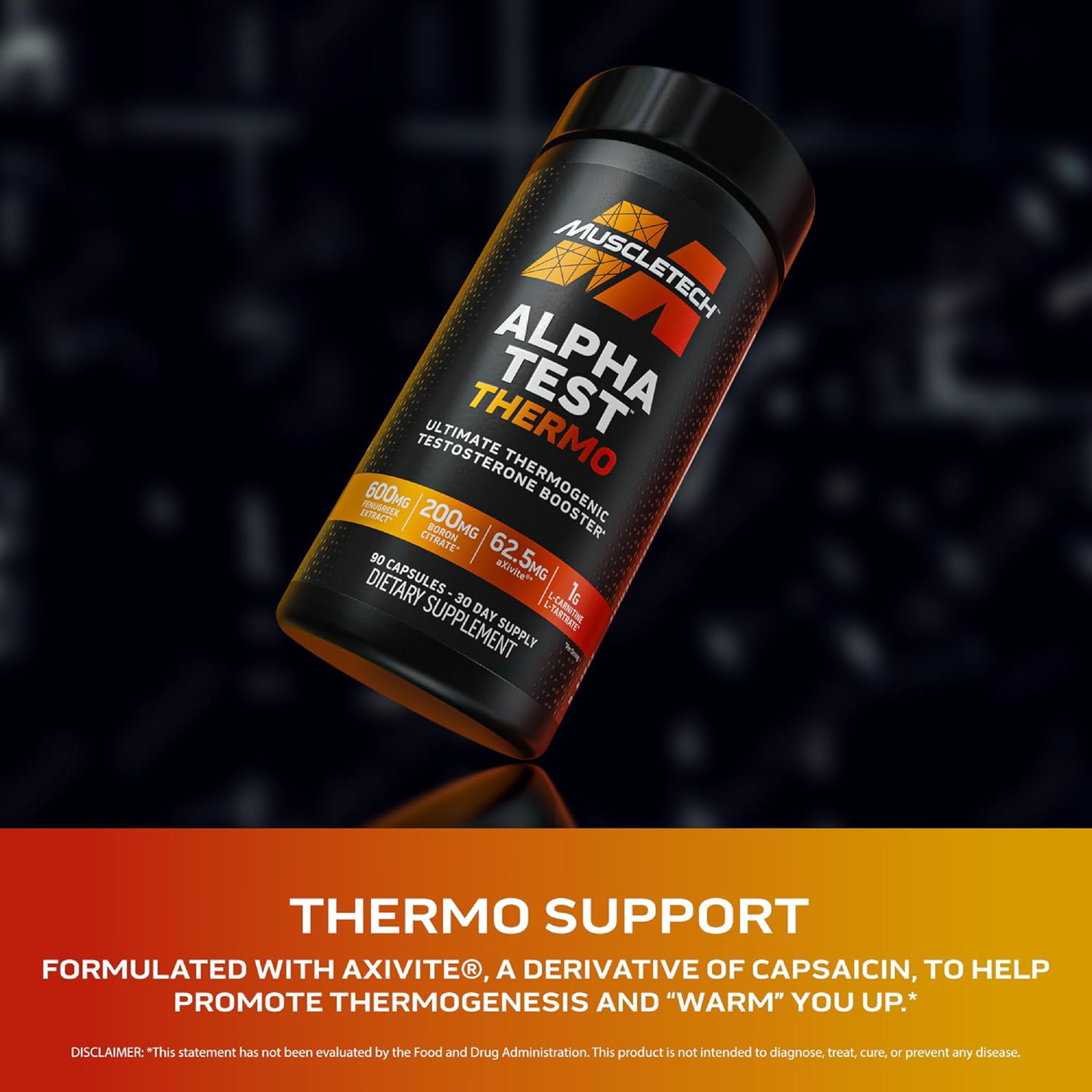MuscleTech, AlphaTest™ Thermo, 90/180 Capsules | Testosteron & Yağ Yakıcı