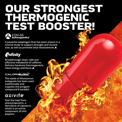 MuscleTech, AlphaTest™ Thermo, 90/180 Capsules | Testosteron & Yağ Yakıcı
