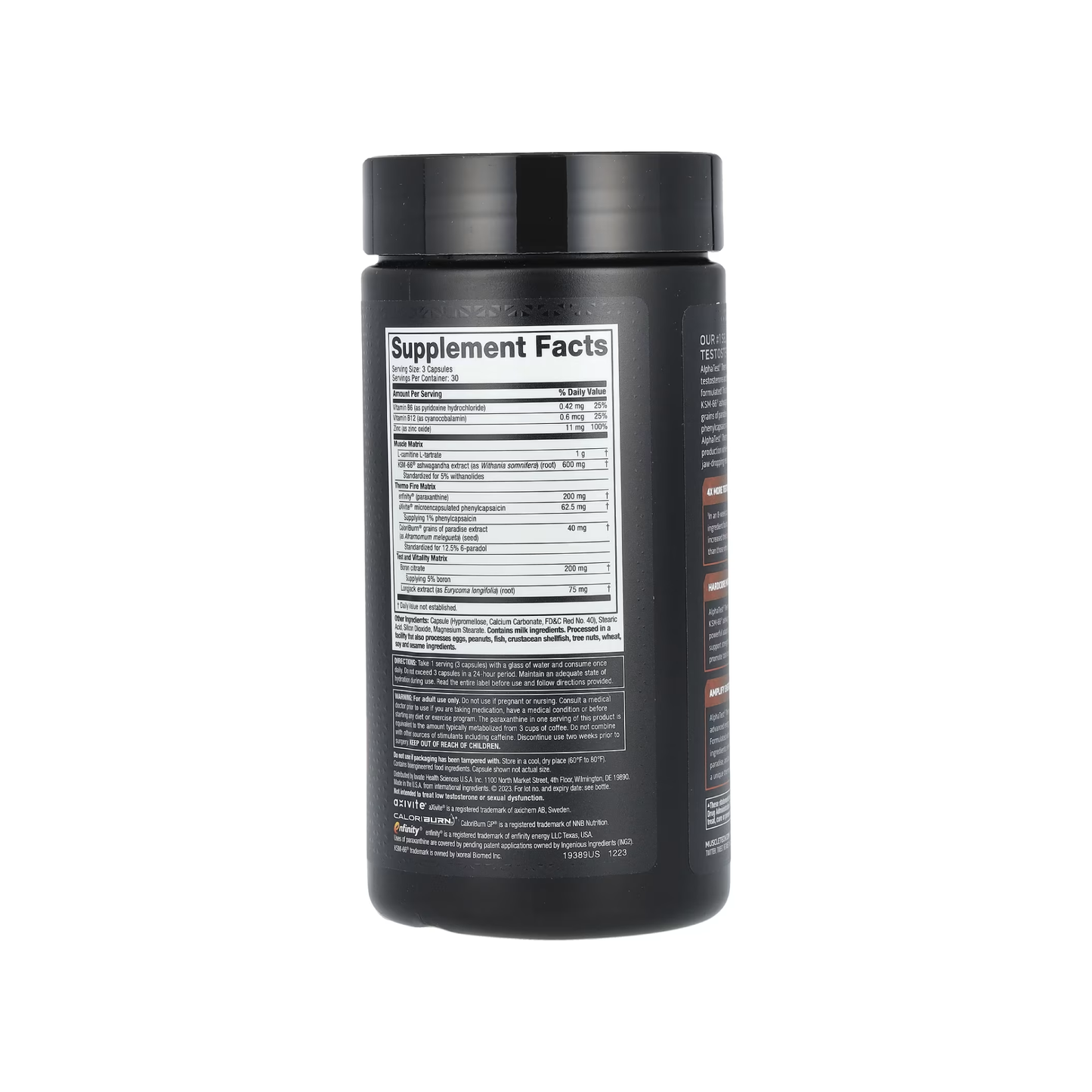 MuscleTech, AlphaTest™ Thermo, 90/180 Capsules | Testosteron & Yağ Yakıcı