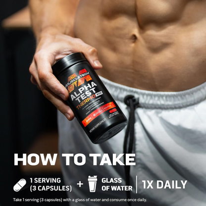 MuscleTech, AlphaTest™ Thermo XTR 90 Capsules | Testosteron Boster & Yağ Yakıcı (90 Kapsül)