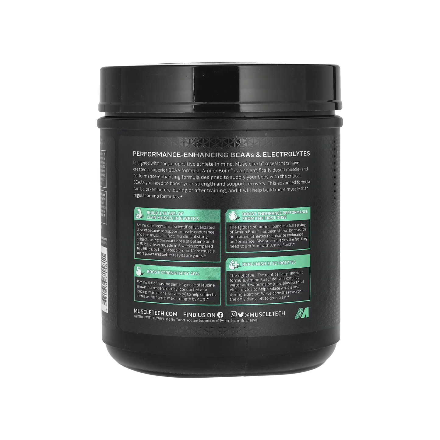 MuscleTech, Amino Build |Yüksek BCAA & Elektrolit Formülü 20.92 oz (593 g)