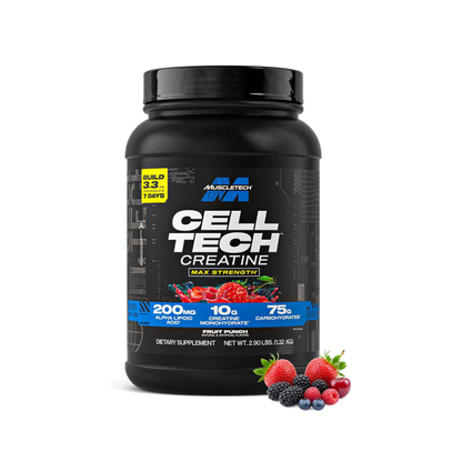 MuscleTech, Cell-Tech™ Max Strength Creatine 100% Saf Mikronize Kreatin Monohidrat ( 2.63kğ / 1.32 kğ )