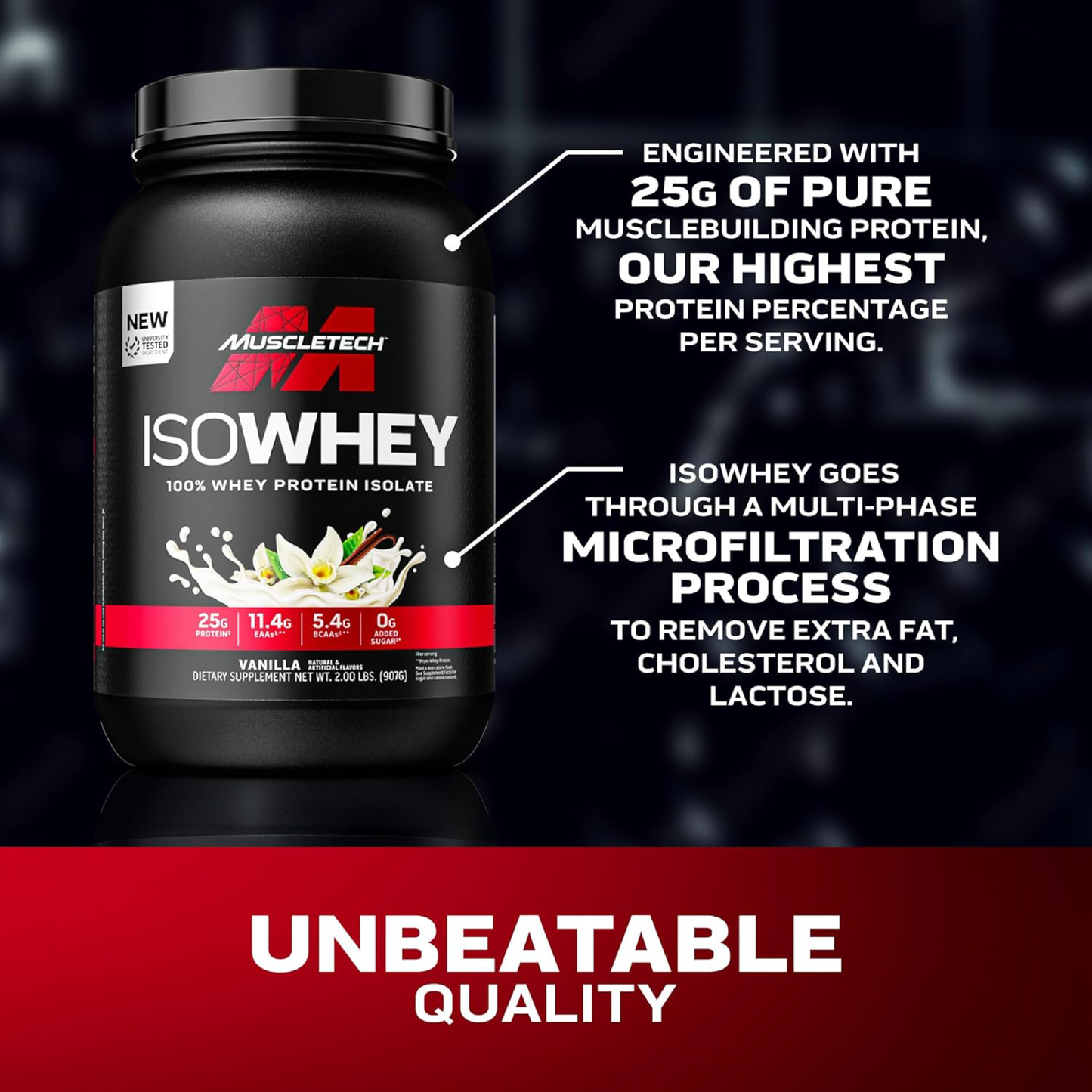 MuscleTech %100 IsoWhey İzole Whey Protein Tozu