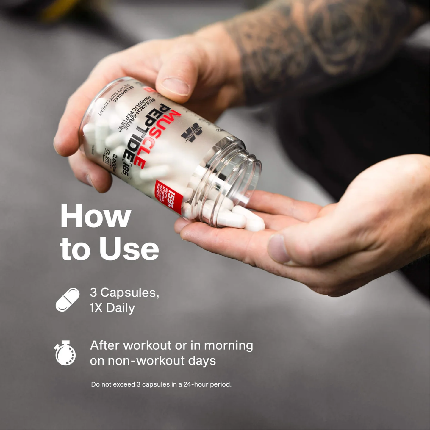 MuscleTech Peptide 185 - Anabolic Peptide -  Hızlı Kas Gelişimi - 84 Capsules