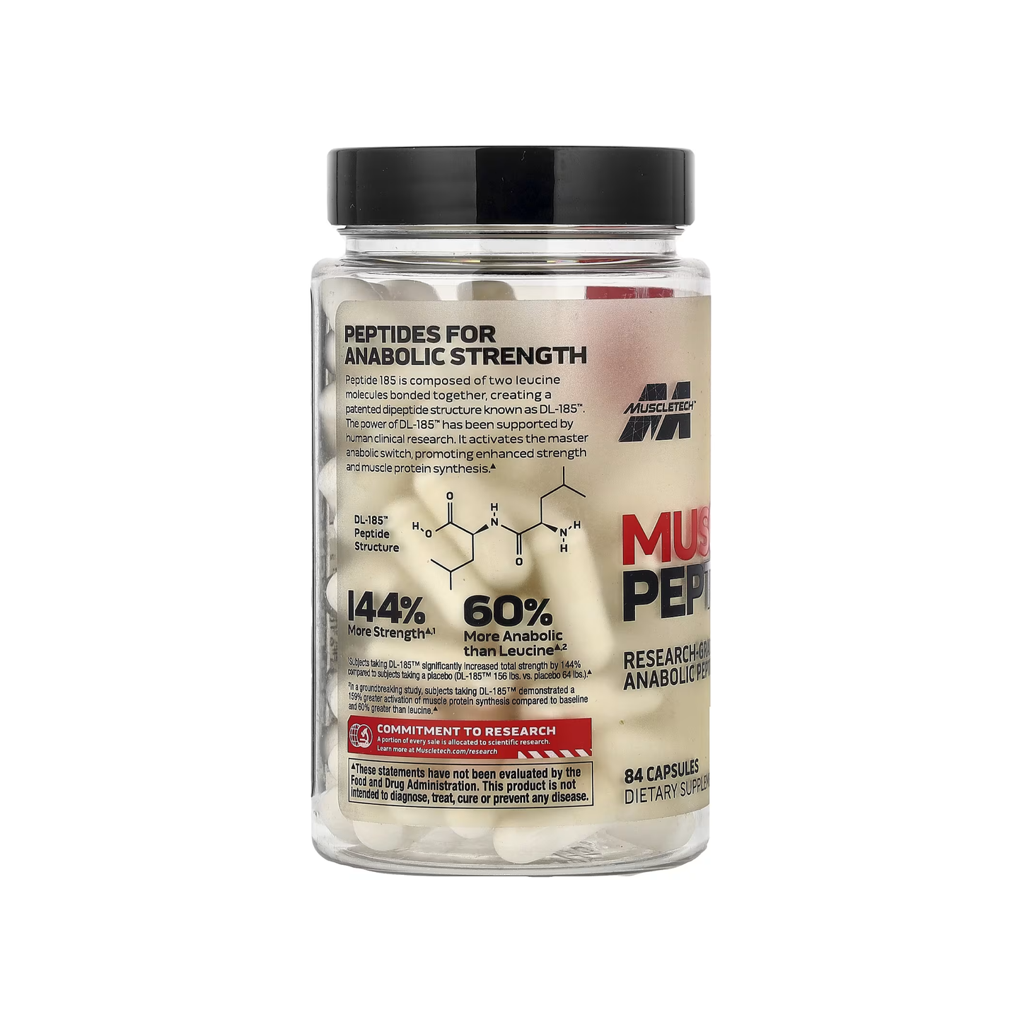 MuscleTech Peptide 185 - Anabolic Peptide -  Hızlı Kas Gelişimi - 84 Capsules