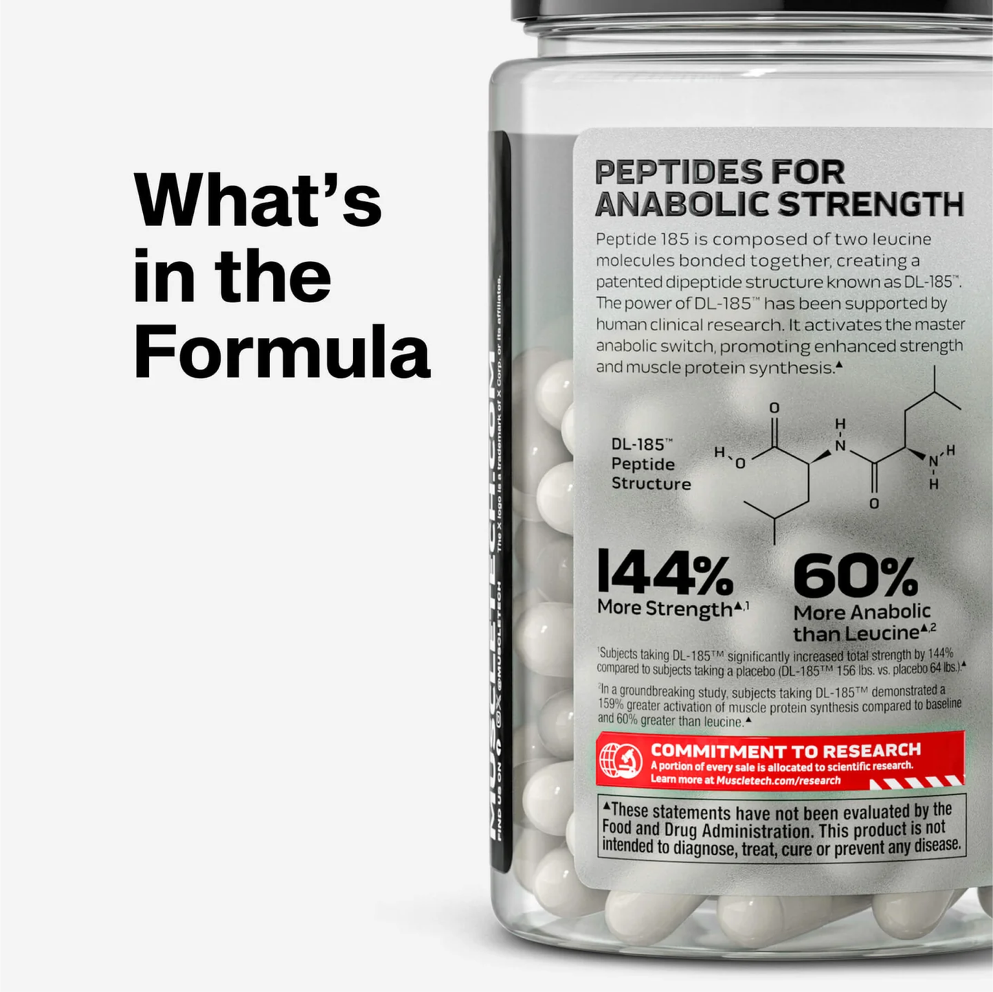 MuscleTech Peptide 185 - Anabolic Peptide -  Hızlı Kas Gelişimi - 84 Capsules