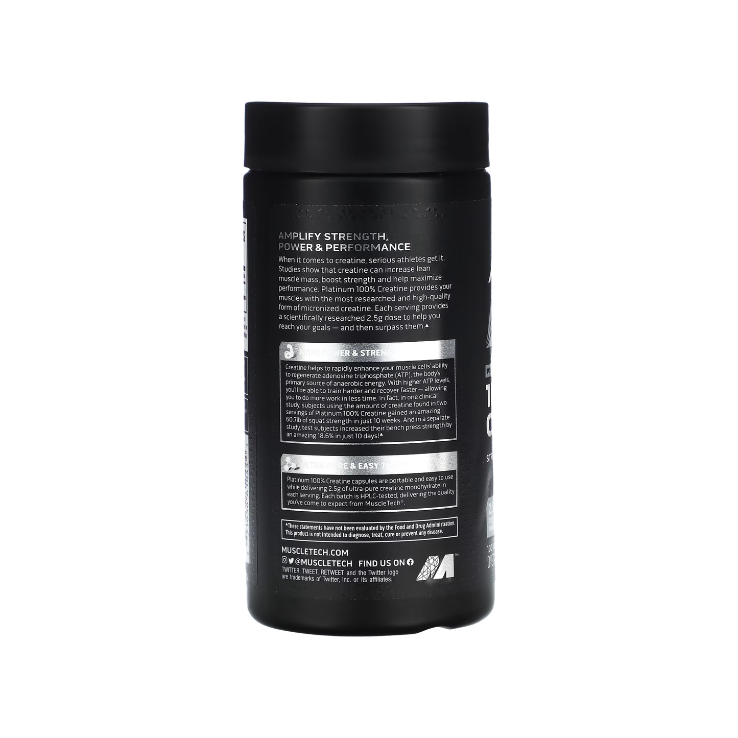 MuscleTech Platinum %100 Kreatin Monohidrat Vejetaryen Kapsül - 100 Capsül