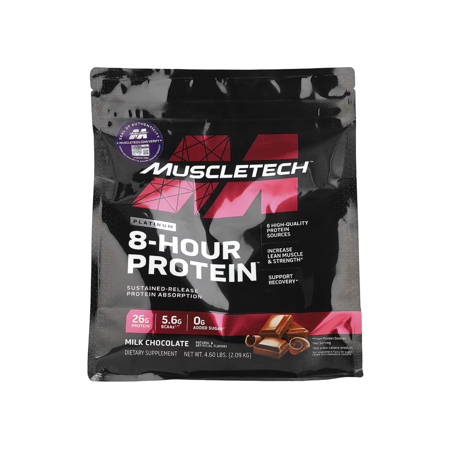MuscleTech, Platinum 8-Hour Protein™ | 7 Farklı Formül Uzun Salınımlı Protein Tozu 4.6 lbs (2.09 kg)