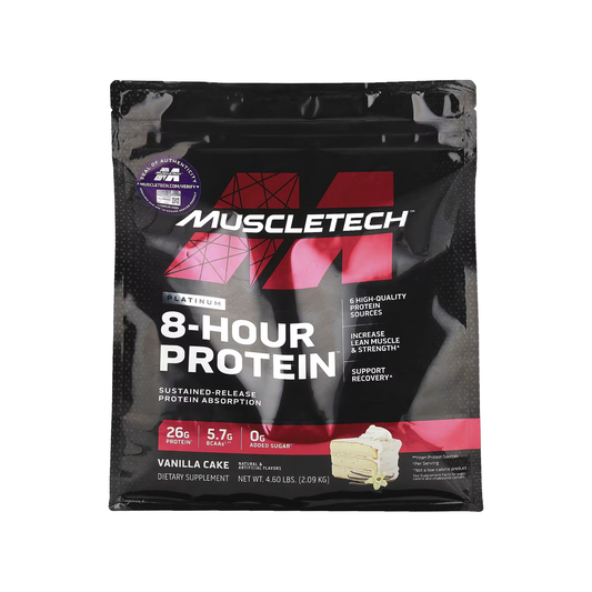 MuscleTech, Platinum 8-Hour Protein™ | 7 Farklı Formül Uzun Salınımlı Protein Tozu 4.6 lbs (2.09 kg)