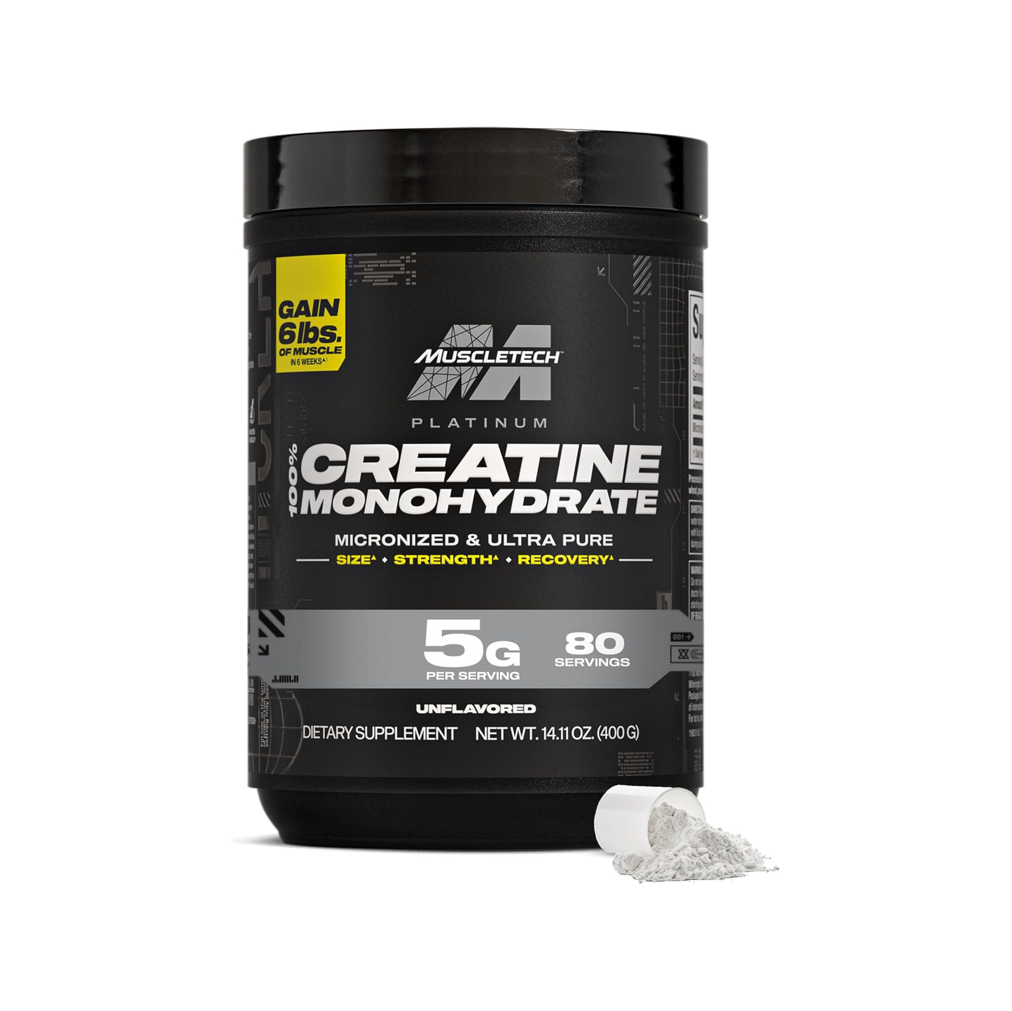 MuscleTech Platinum 100% Creatine Monohydrate Saf Kreatin Tozu 80 Servis (400 g)