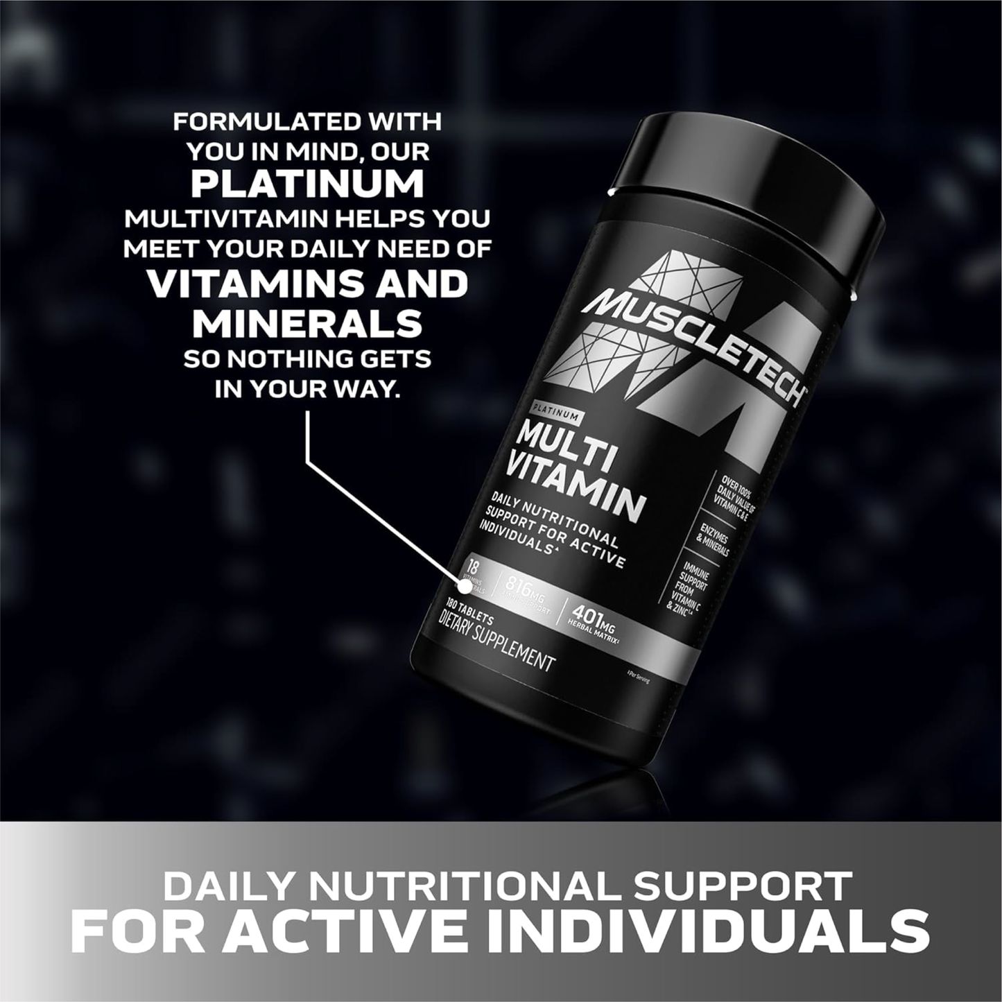 MuscleTech Platinum Multivitamin 90/180 Tablet – Sporcu Multivitamini