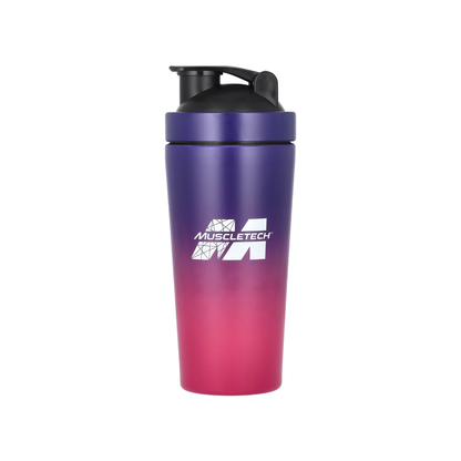 MuscleTech Premium Paslanmaz Çelik Shaker Şişesi (Mor/Pembe, 739 ml)