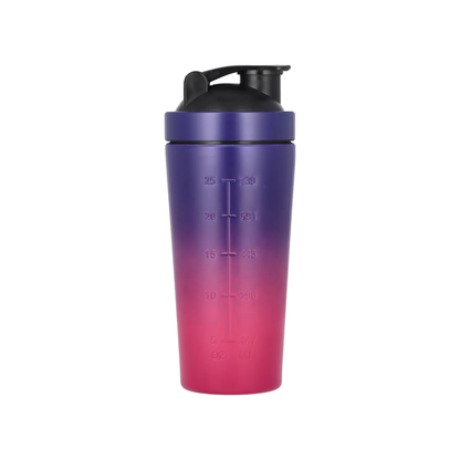 MuscleTech Premium Paslanmaz Çelik Shaker Şişesi (Mor/Pembe, 739 ml)